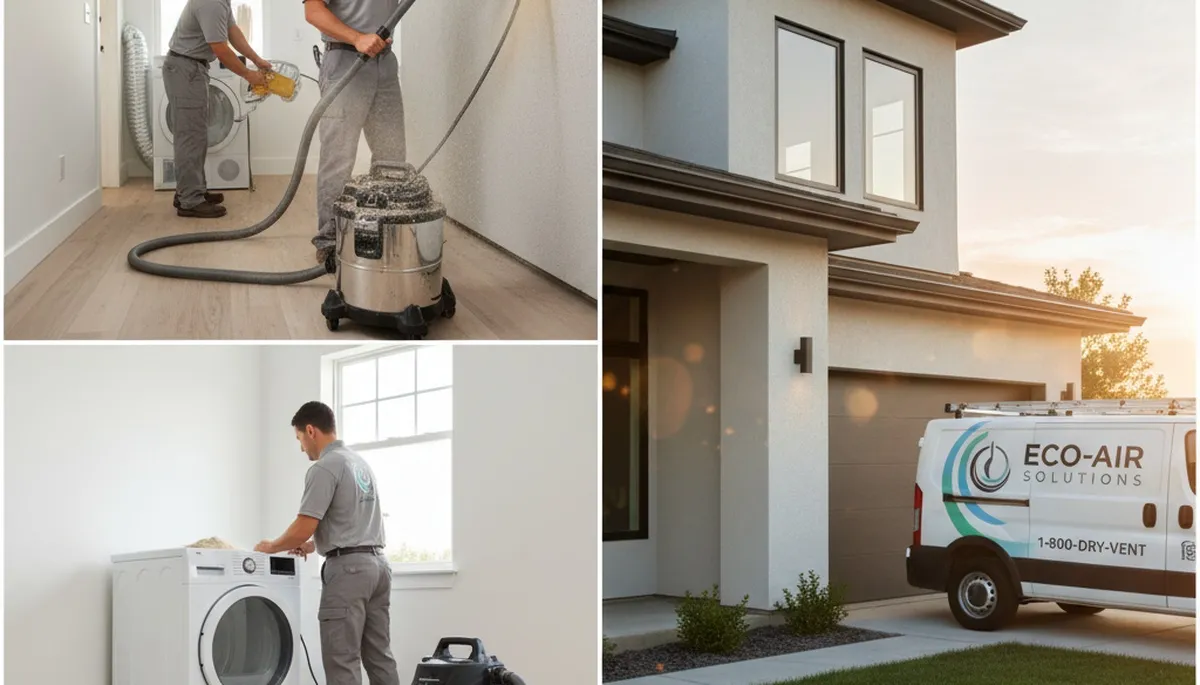 Technician performing dryer vent cleaning service in Pittsburgh, PA for Five Star Cooling